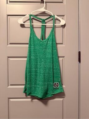 Notre Dame Colosseum Women’s Green Racerback Tank Top Game-day Ready LARGE